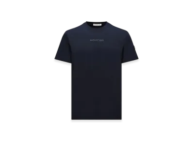 MONCLER Patch Logo Cotton T-shirt "Navy Blue"
