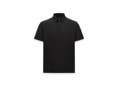 MONCLER Logo Patch Polo Shirt "Black"