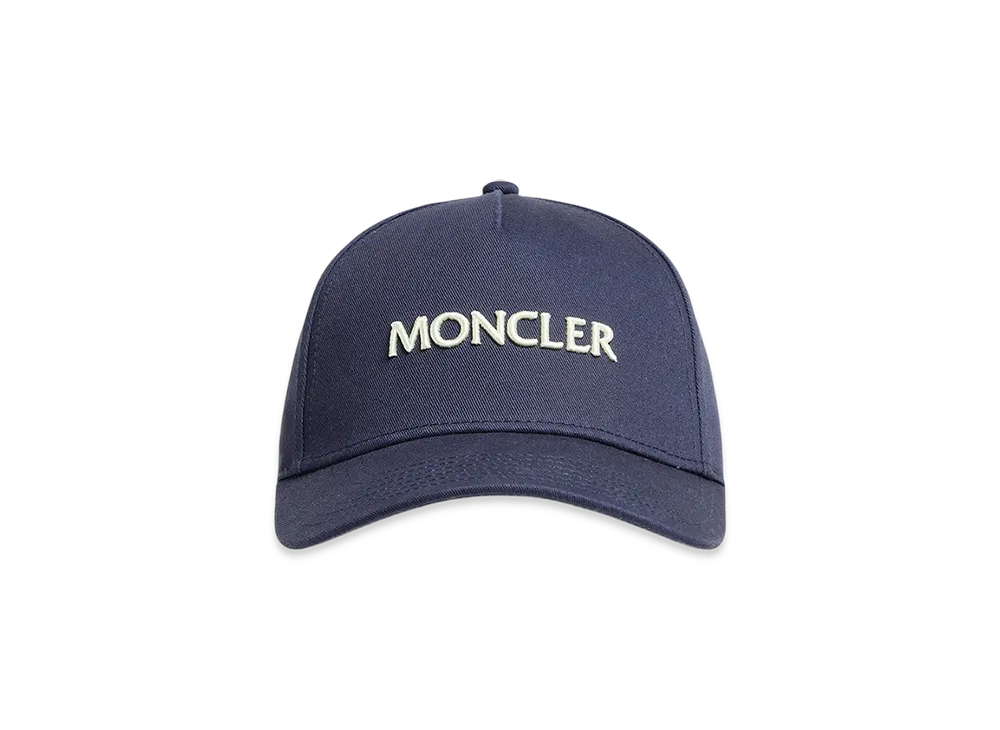 MONCLER Embroidered Logo Gabardine Baseball Cap "Navy Blue"