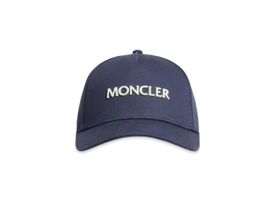 MONCLER Embroidered Logo Gabardine Baseball Cap "Navy Blue"