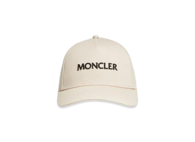 MONCLER Embroidered Logo Gabardine Baseball Cap "White"