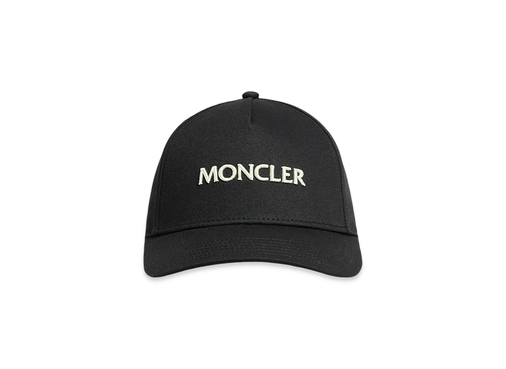 MONCLER Embroidered Logo Gabardine Baseball Cap "Black"