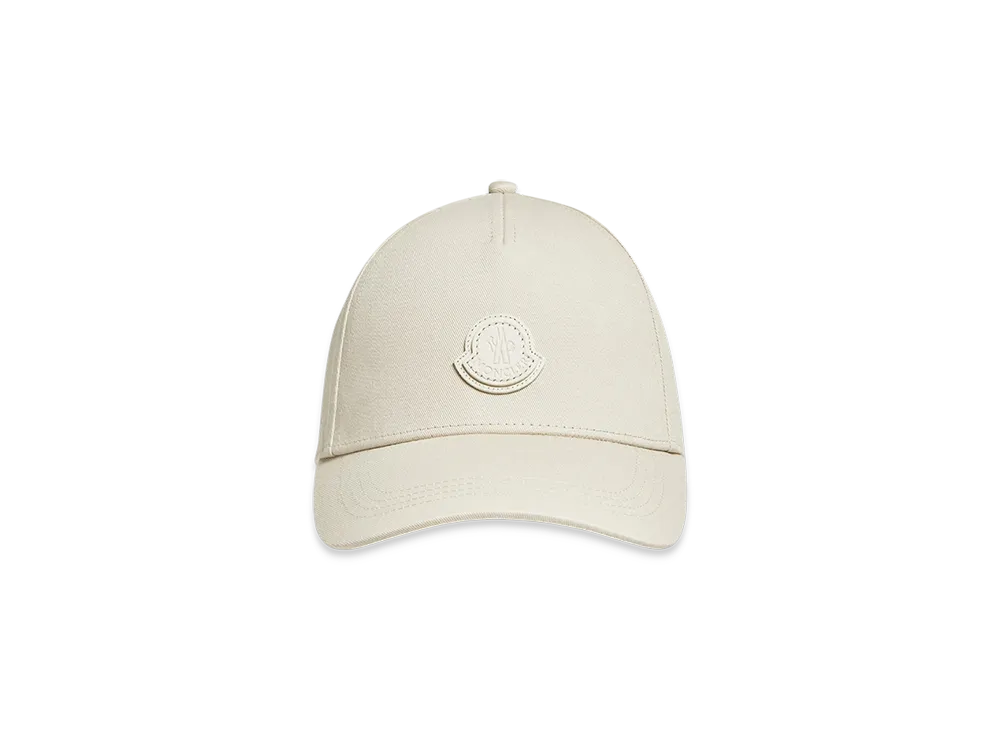 MONCLER Cotton Gabardine Baseball Cap "Light Beige"