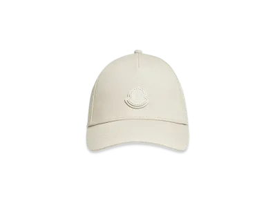 MONCLER Cotton Gabardine Baseball Cap "Light Beige"