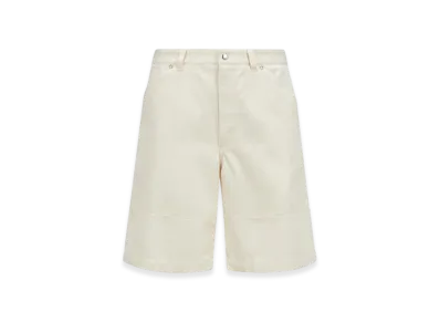 MONCLER Cotton Bermuda Shorts "White"
