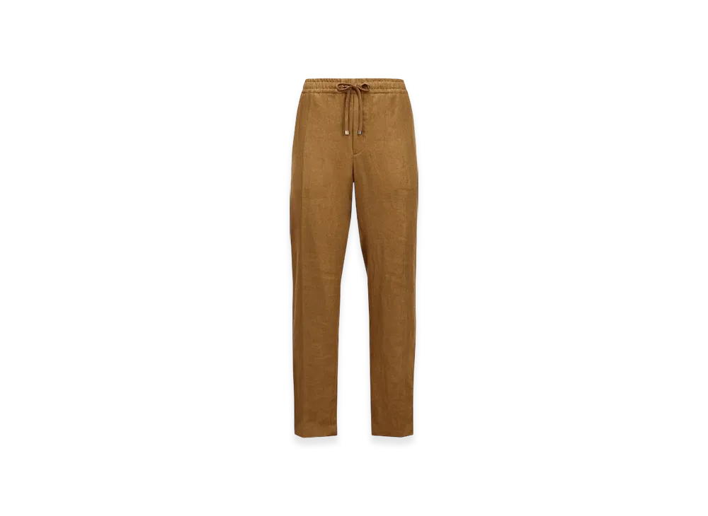 MONCLER Linen Trousers "Light Brown"