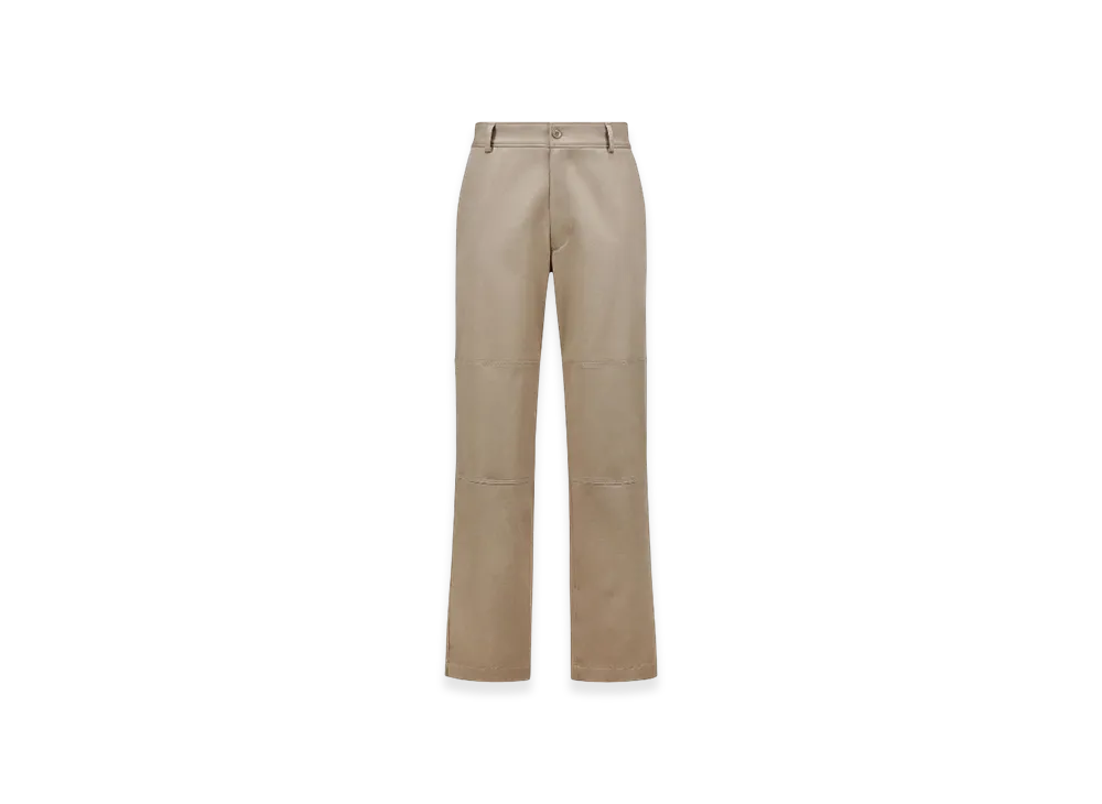 MONCLER Cotton Gabardine Trousers "Light Beige"