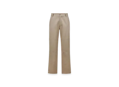 MONCLER Cotton Gabardine Trousers "Light Beige"