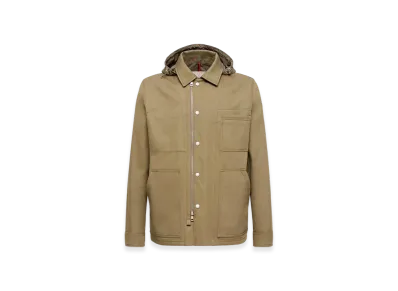 MONCLER Guerledan Hooded Cotton Shirt Jacket "Olive Green"