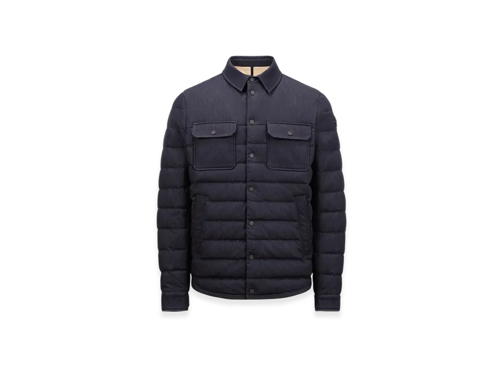 MONCLER Mirmandix Chambray Down Shirt Jacket "Navy Blue"