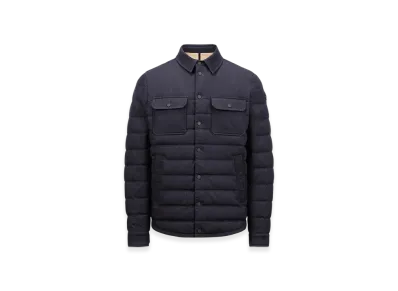 MONCLER Mirmandix Chambray Down Shirt Jacket "Navy Blue"