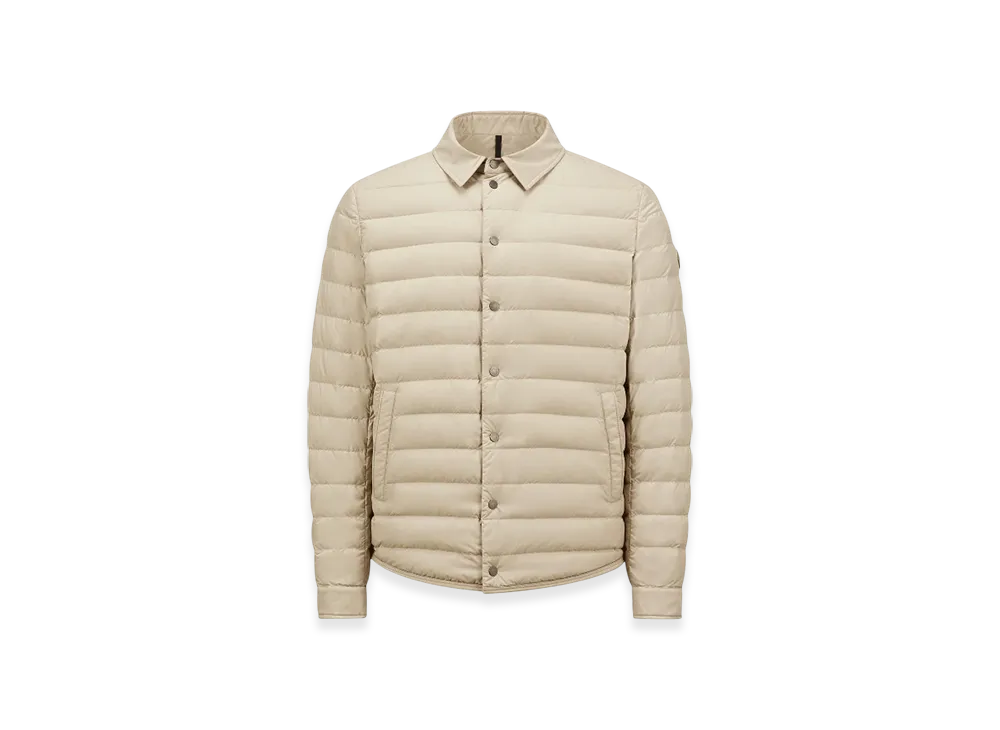 MONCLER Bourdon Down Shirt Jacket "Light Beige"
