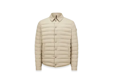 MONCLER Bourdon Down Shirt Jacket "Light Beige"