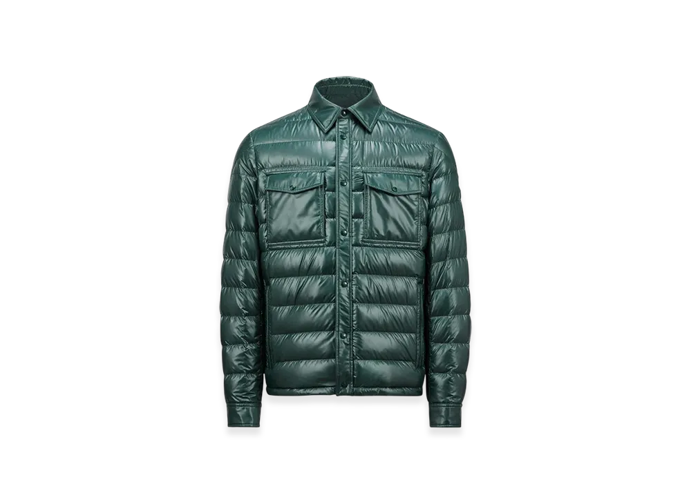MONCLER Chambly Down Shirt Jacket "Dark Green"