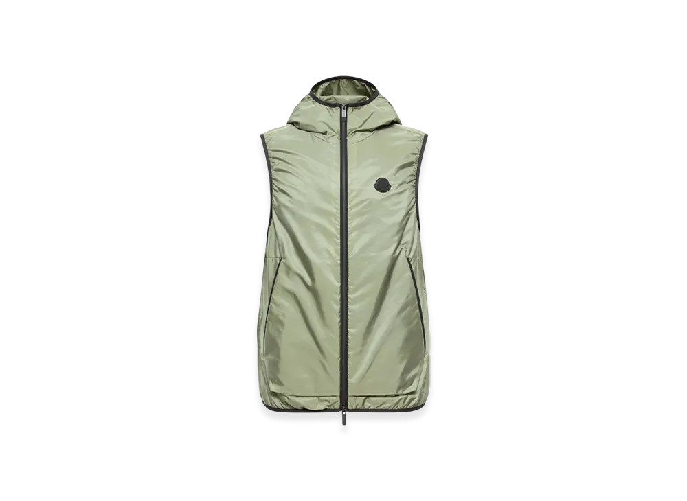 MONCLER Moretan Hooded Gilet "Sage Green"