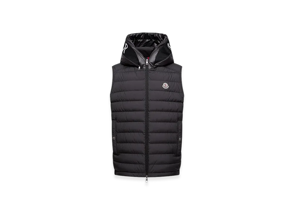 MONCLER Bourget Hooded Down Gilet "Black"