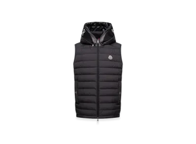 MONCLER Bourget Hooded Down Gilet "Black"