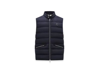 MONCLER Gallienne Cashmere Down Gilet "Blue"