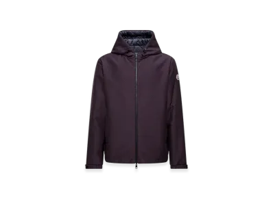 MONCLER Monogram Guery Reversible Hooded Short Down Jacket "Blue Red"