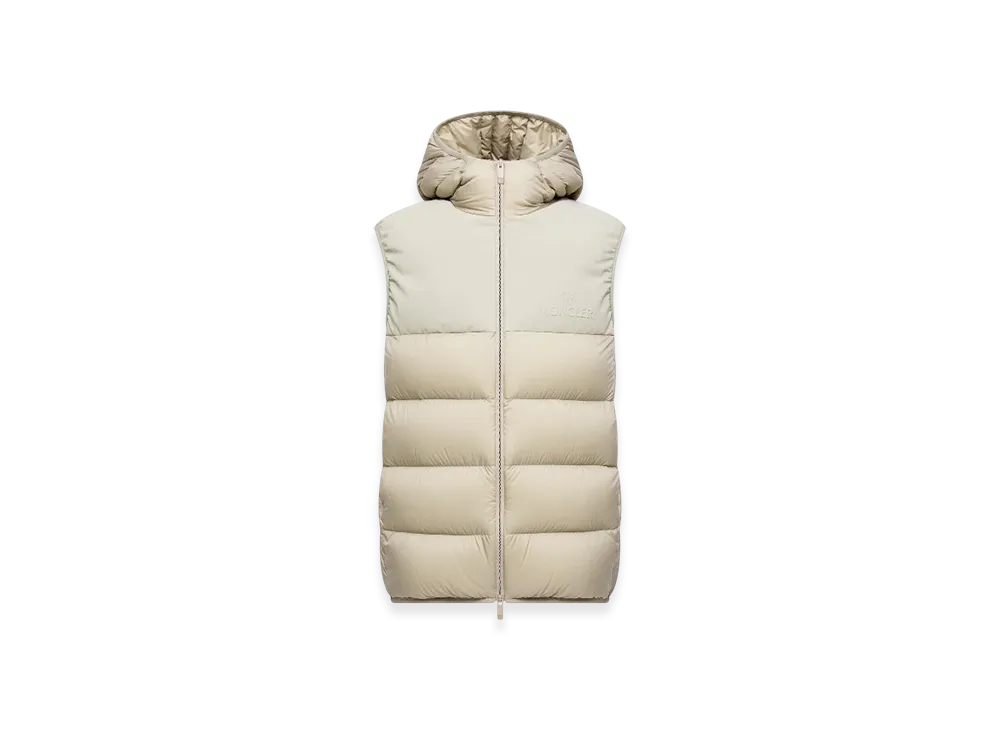 MONCLER Bresse Hooded Down Gilet "Light Beige"