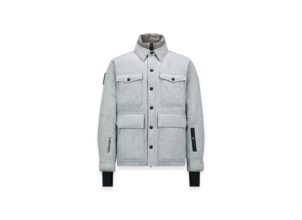MONCLER Antuco Wool Down Shirt Jacket "Grey"