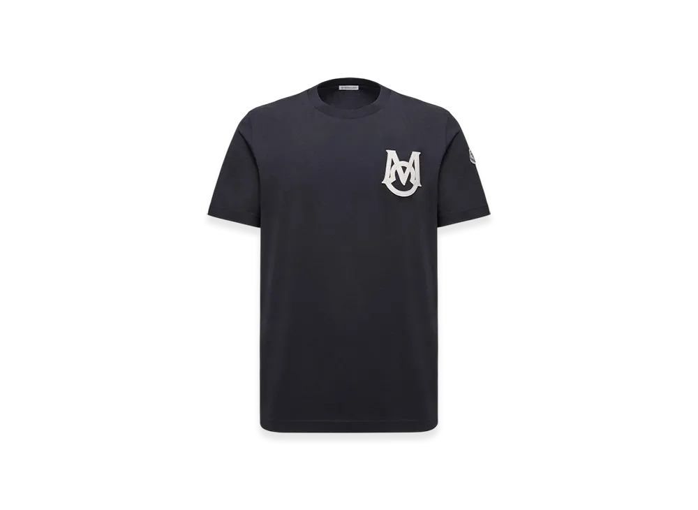 MONCLER Monogram Cotton T-Shirt "Navy Blue"