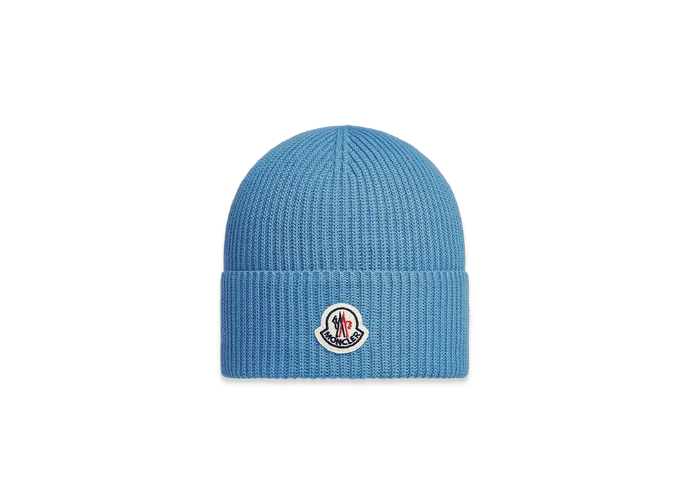 MONCLER Cotton Beanie "Light Blue"