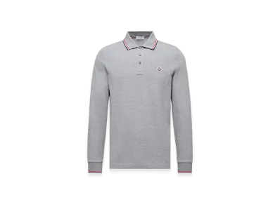 MONCLER Long Sleeve Polo Shirt "Grey"