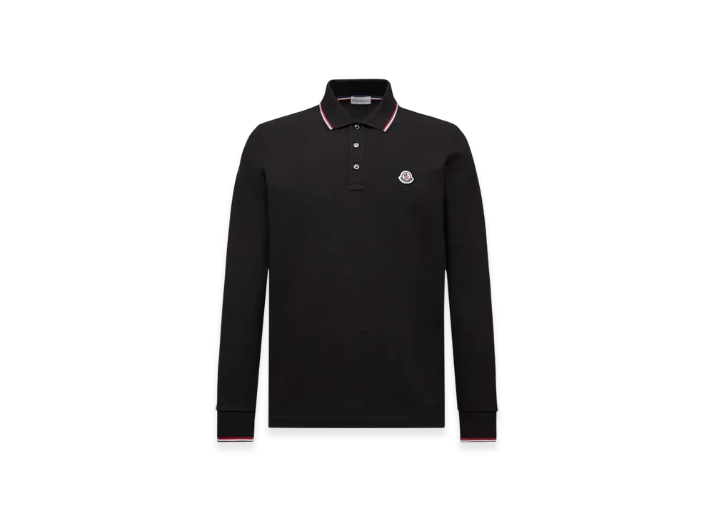 MONCLER Long Sleeve Polo Shirt "Black"