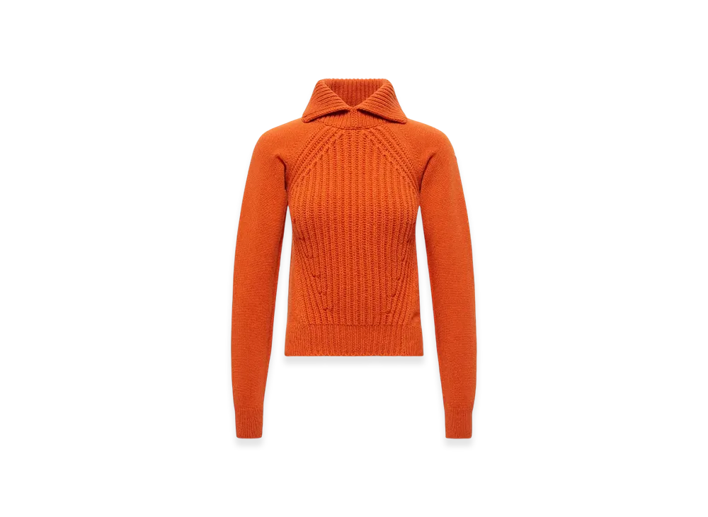 MONCLER Wool & Cashmere High Collar Jumper "Orange"