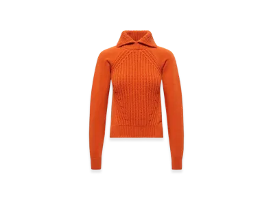 MONCLER Wool & Cashmere High Collar Jumper "Orange"