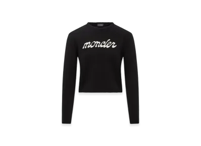 MONCLER Embroidered Logo Wool & Cashmere Sweater "Black"