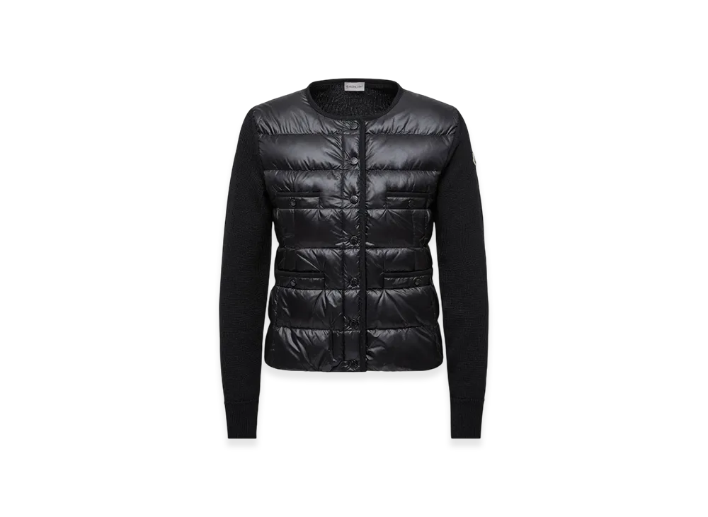 MONCLER Padded Wool Cardigan "Black"