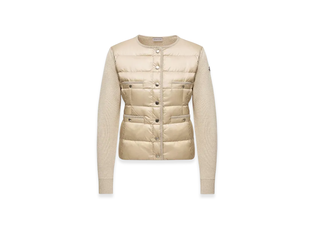 MONCLER Padded Wool Cardigan "Black"