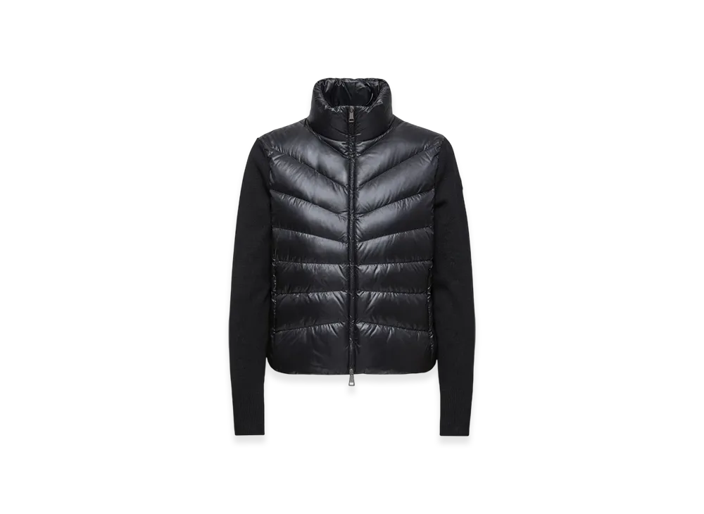 MONCLER Padded Wool Cardigan "Black"