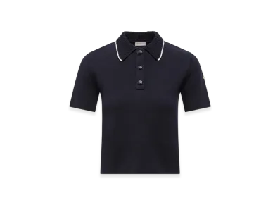MONCLER Knit Cotton Polo Shirt "Black"