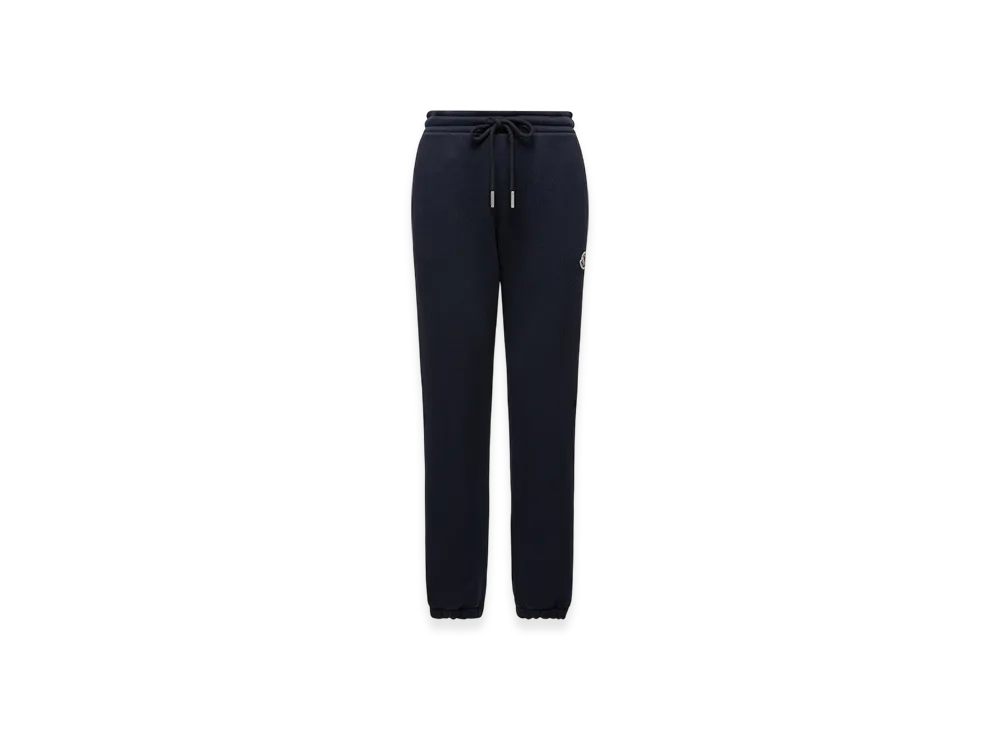MONCLER Logo Patch Cotton Track Pants "Black"