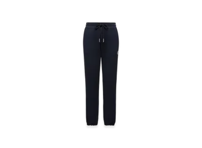 MONCLER Logo Patch Cotton Track Pants "Black"