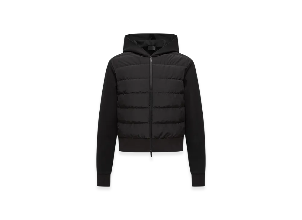 MONCLER Padded Cotton Zip-Up Hoodie "Black"