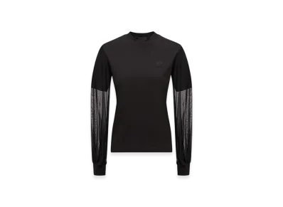 MONCLER Tulle Long Sleeve Top "Black"