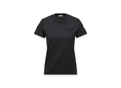 MONCLER Beaded Logo Cotton T-Shirt "Black"