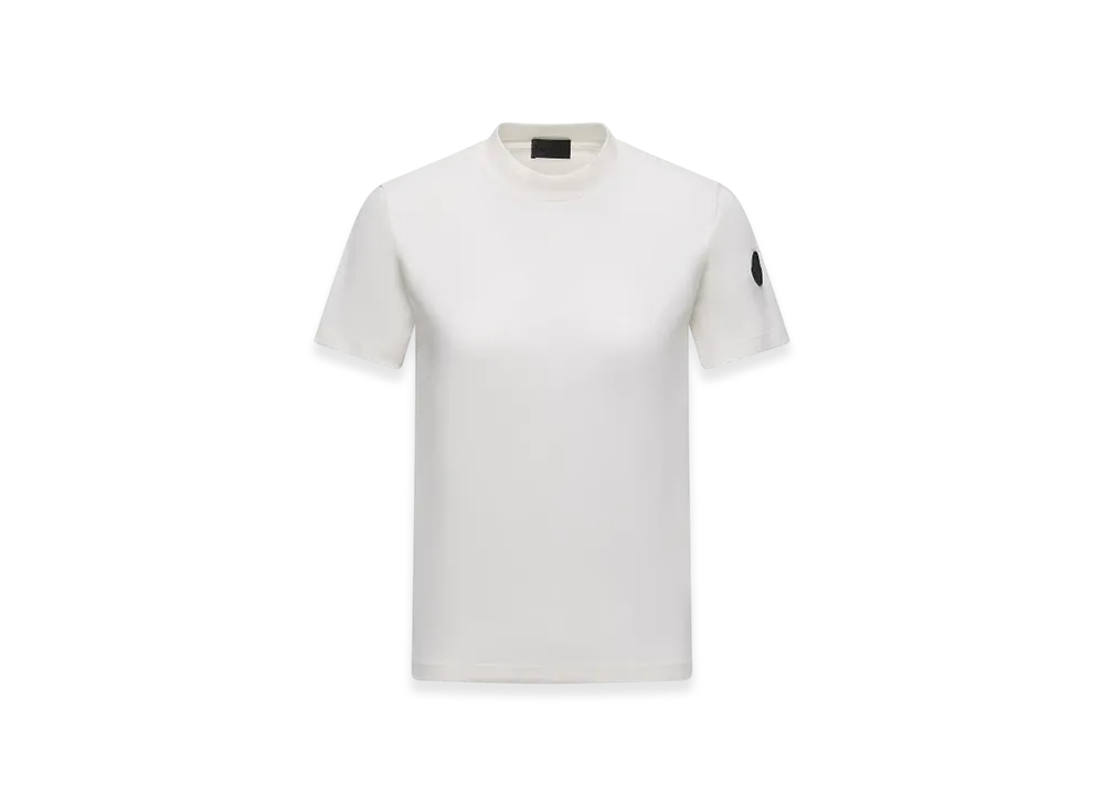 MONCLER Pleated Back Cotton T-Shirt "White"