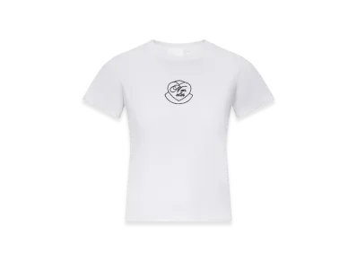 MONCLER Embroidered Heart Logo Cotton T-Shirt "Black"