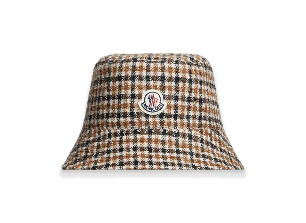 MONCLER Reversible Wool Blend Bucket Hat "Brown"