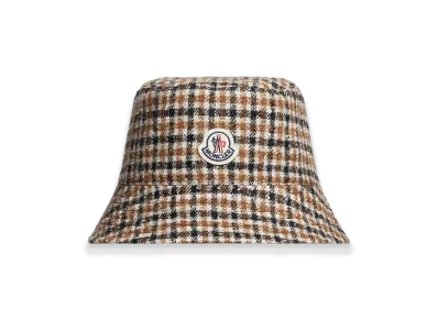 MONCLER Reversible Wool Blend Bucket Hat "Brown"