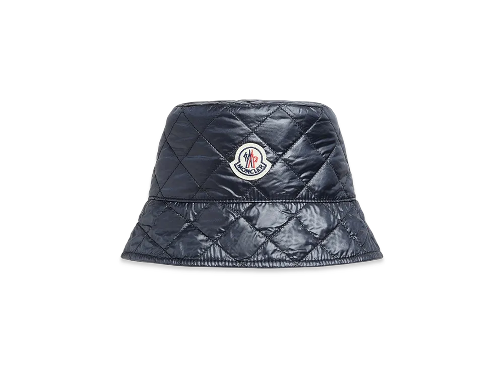 MONCLER Diamond-Quilted Padded Bucket Hat "Navy Blue"
