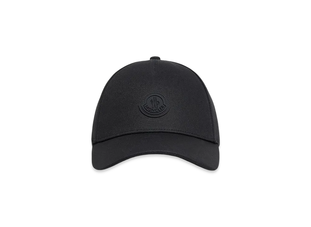 MONCLER Cotton Gabardine Baseball Cap "Black"