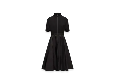 MONCLER Satin Midi Dress "Black"