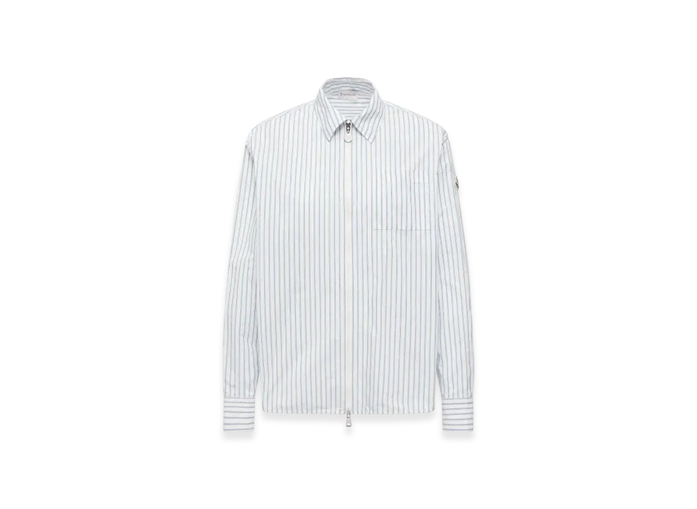 MONCLER Striped Long Sleeve Shirt "Light Blue"