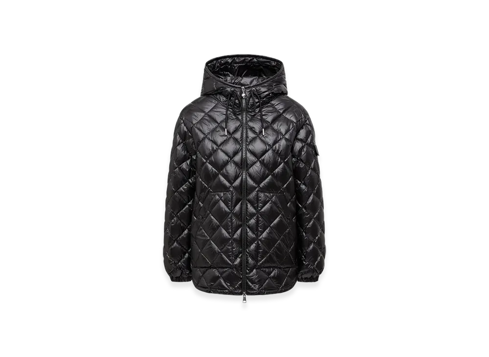 MONCLER Diamond-Quilted Hooded Short Down Jacket "Black"
